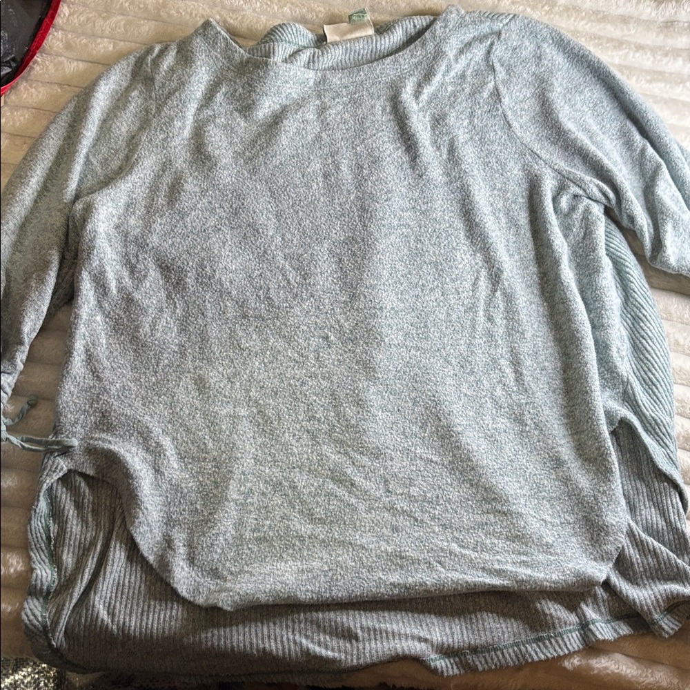 Anthropologie Heather Blue Knit Blouse